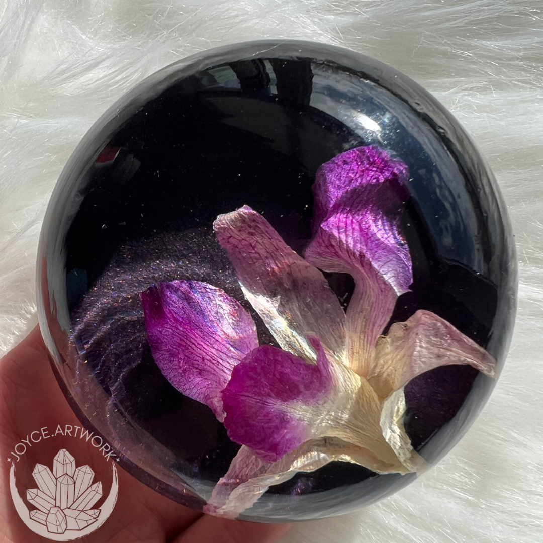 Orchid Dome Paperweight