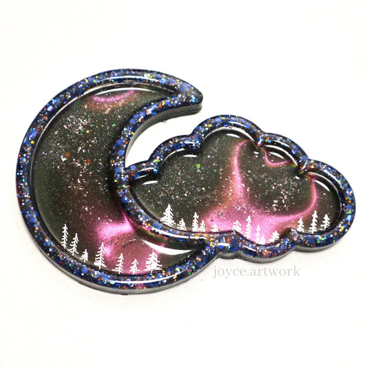 Northern Lights Cloud and Moon Tray