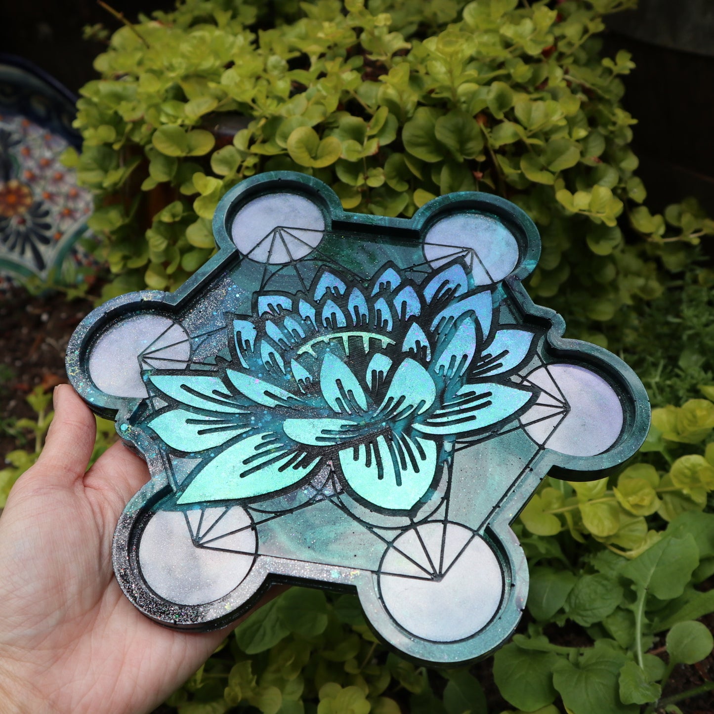 Lotus Crystal Tray | Green Flash