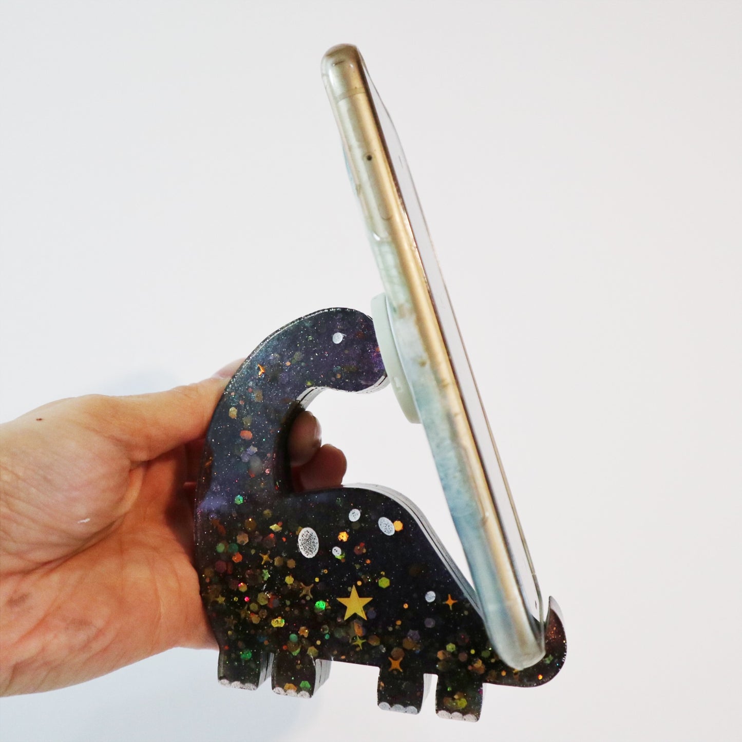 Galaxy dinosaur card/phone holder