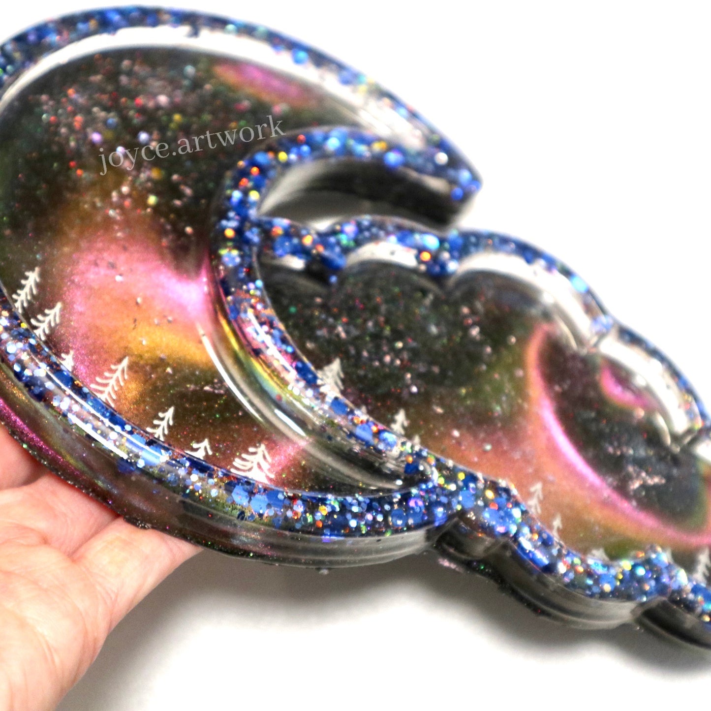 Northern Lights Cloud and Moon Tray