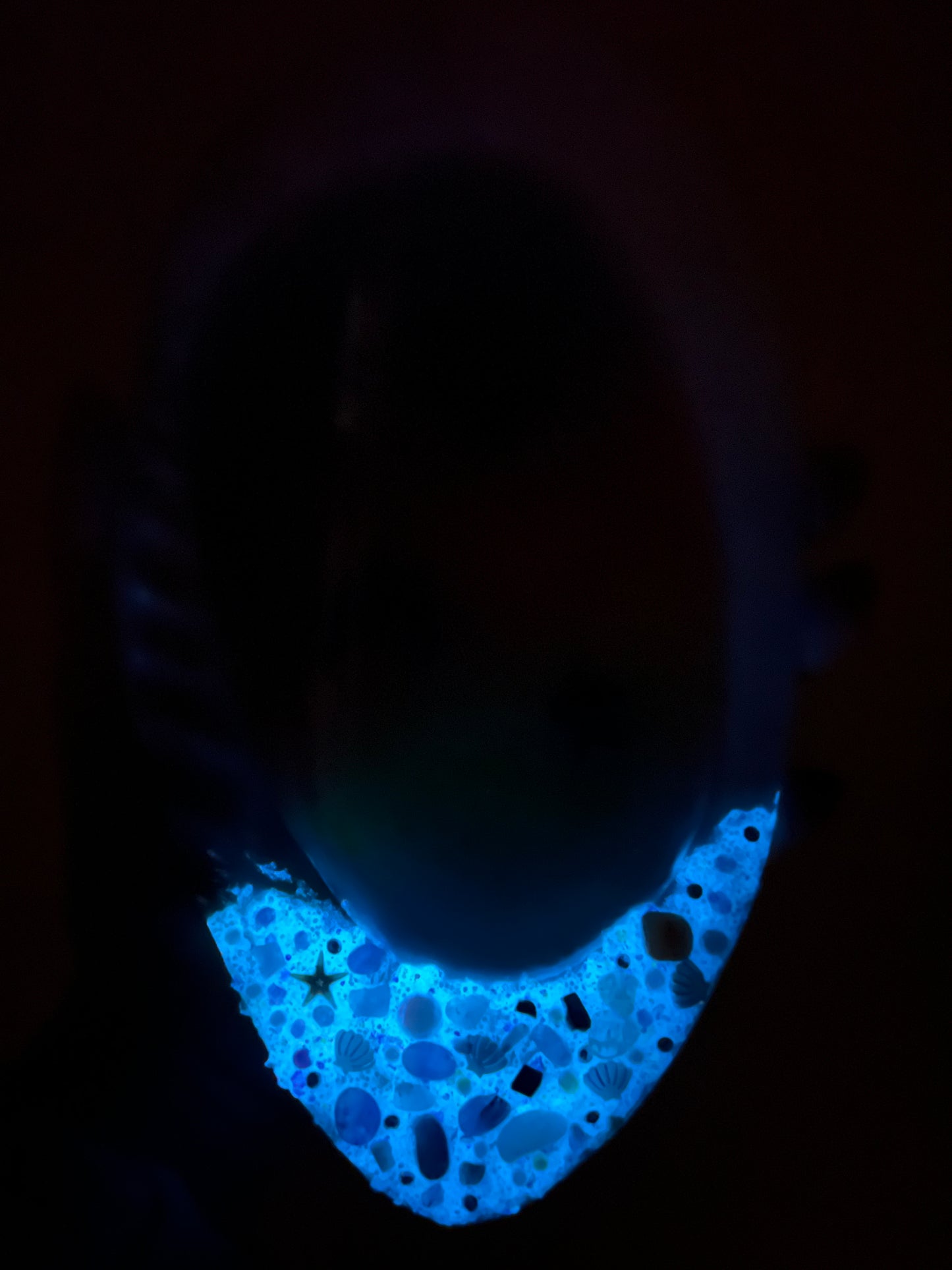Neon Sharks Shell Dish (Glow in the Dark)